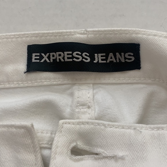 Express Size 10R White Denim Leggings - Picture 6 of 9